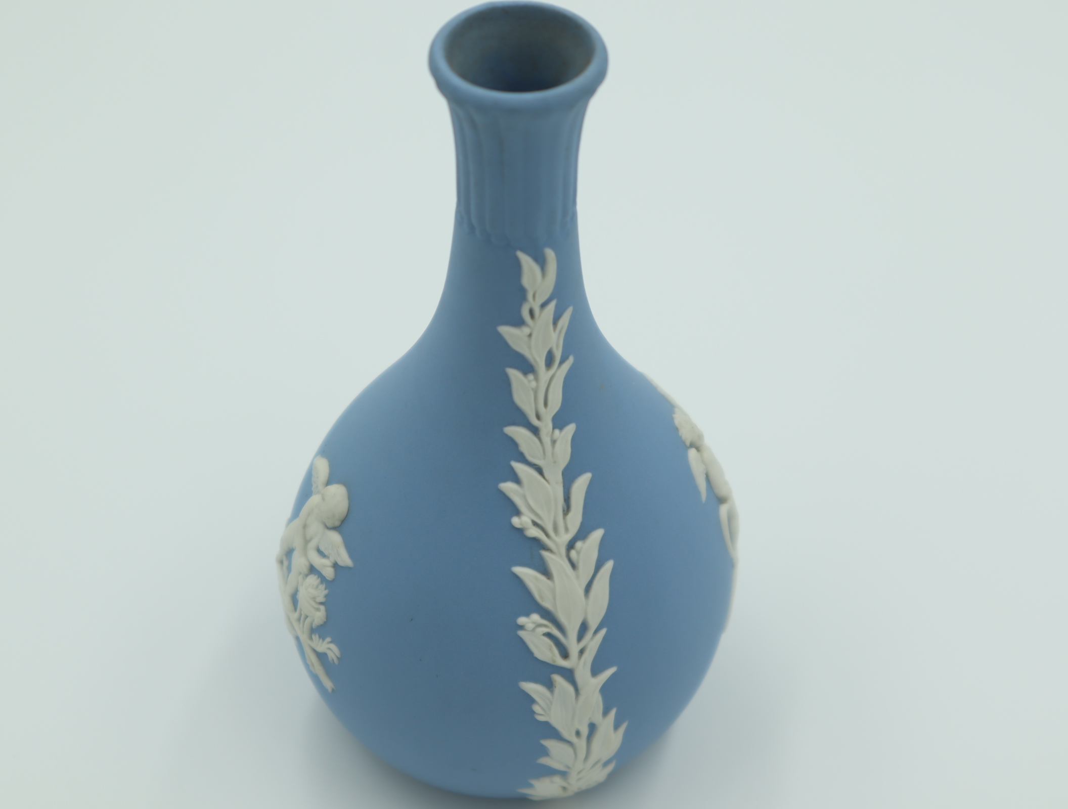 Wedgewood blue bud vase