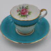 Aynsley Porcelain Blue floral cup and saucer