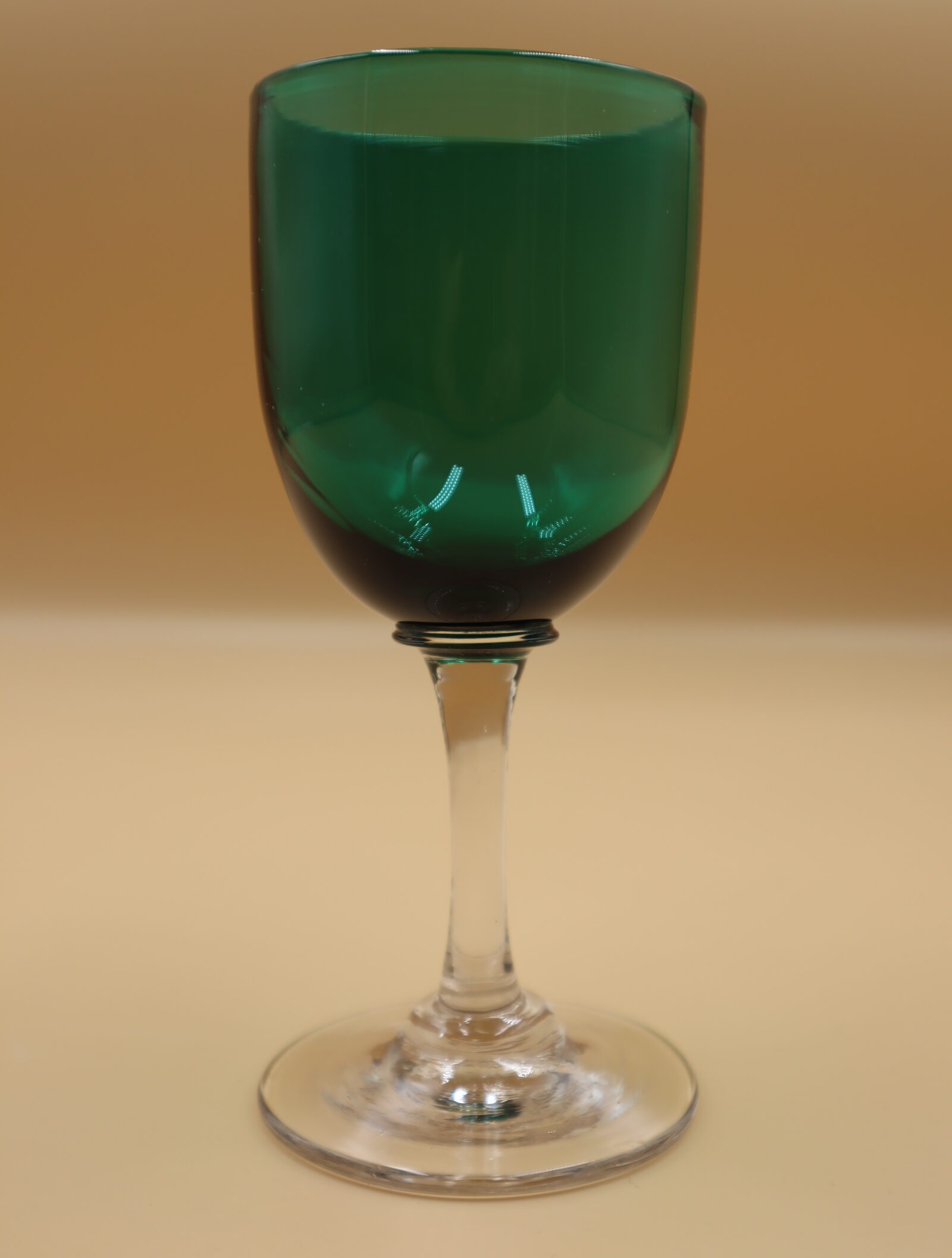 Victorian Bristol Green Wine Sherry Port Glass