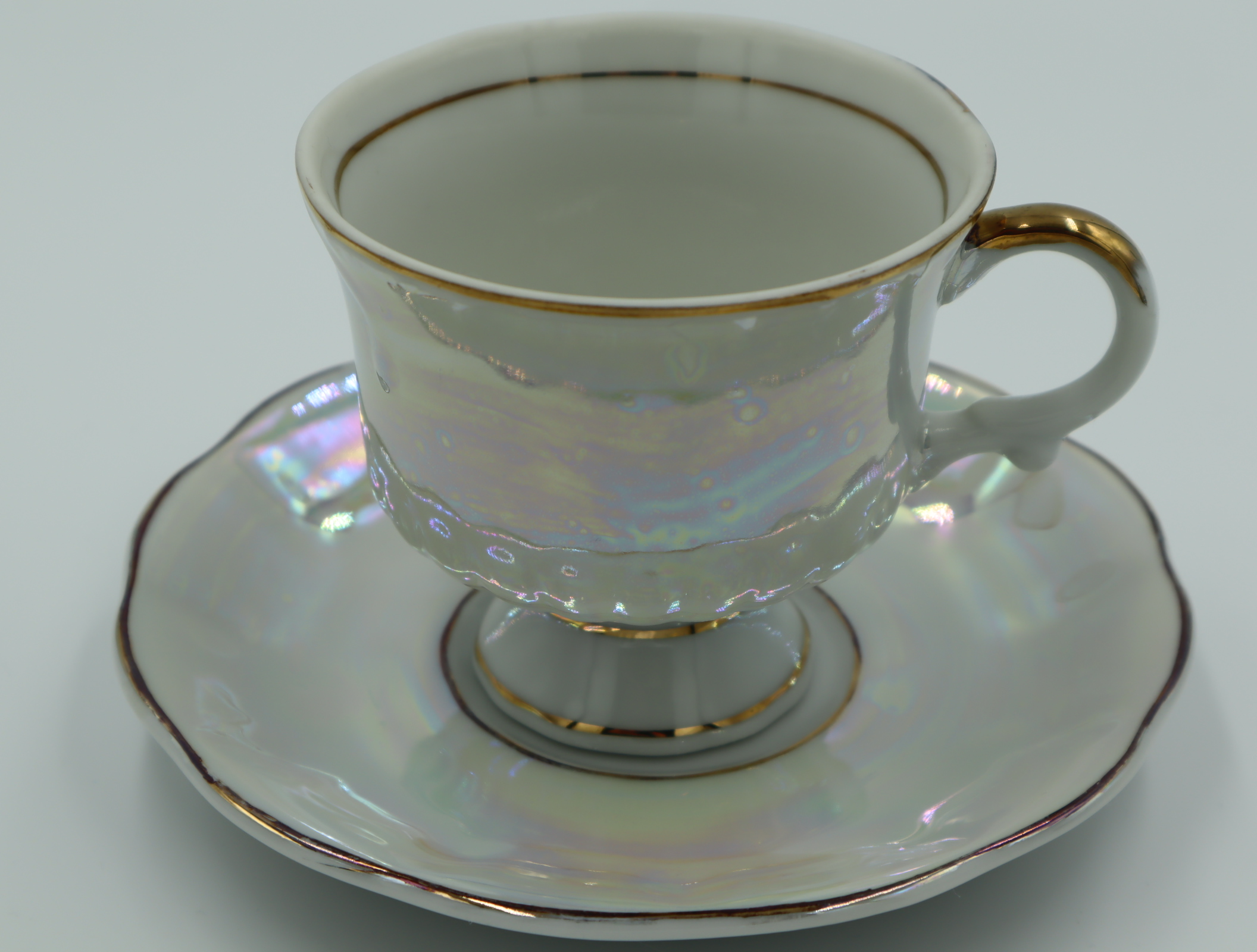 Pearlescent Cup and Saucer