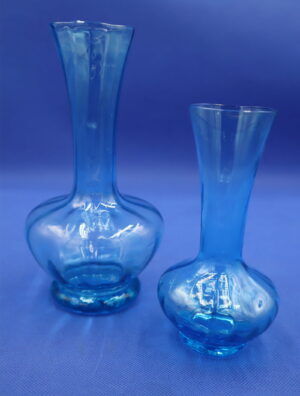 Pair of Blue Glas Handblown vases