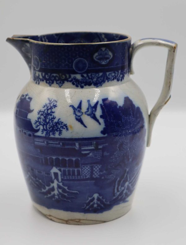 blue willow jug