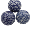 Set of 3 Decorative Ceramic Balls