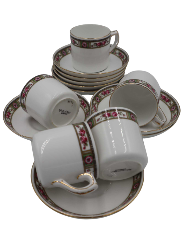 A Yeates & Sons London Expresso cup and saucers