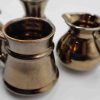 Gold coloured Prinknash Jugs