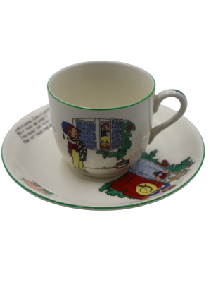 Crown Ducal Cup and Saucer Nursery Rhyme pattern